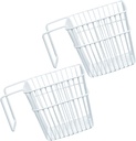 Punch-Free Hanging Basket Set of 2 Office Storage Baskets for Kitchen and Bathroom Sturdy Plastic Organizing Tool for Cabinet Door