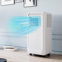 Portable Air Conditioner 8000 BTU for Rooms up to 350 Sq Ft 4 in 1 Cooling Dehumidifier Fan with Sleep Mode HyperFilter Technology Quiet Operation Remote Control and Easy Installation