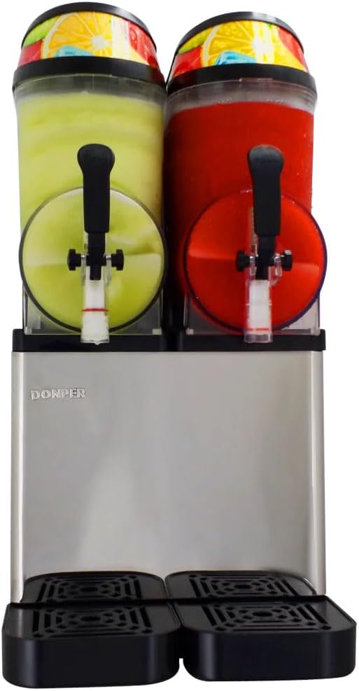 XC224 Frozen Beverage Machine; 2x Large 3.2-gallon Bowls; Night-time Refrigeration Mode; Simple Switch Control Functions; Variable Consistency Control; Removable Drip Trays
