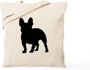 CafePress French Bulldog Silhouette Tote Bag Reusable Natural Beige Canvas Shopping Bag