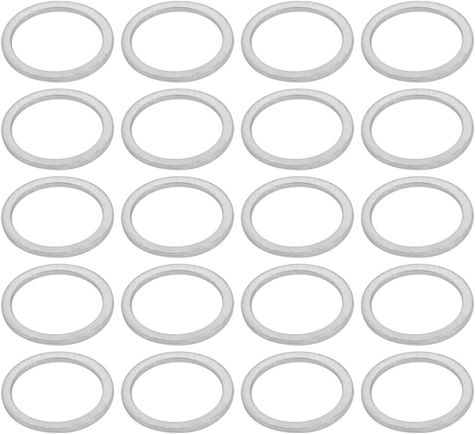 uxcell 20Pcs 26mmx32mmx2mm Aluminum Motorcycle Hardware Drain Plug Washer