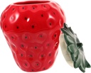 Elegant Strawberry Shape Tea Canister Decorative Jar Lids for Sugar Grain Candy Storage