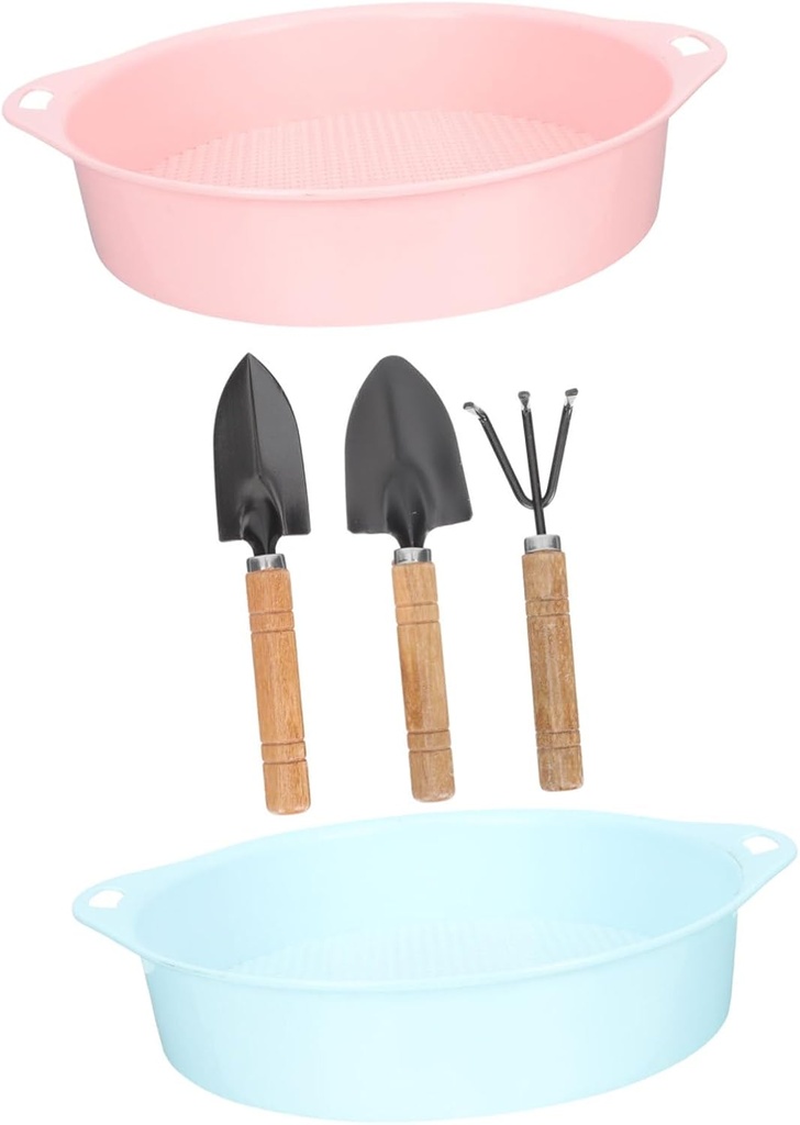 HEMOTON Gardening Kit Tools Set Gardening Spades Rake Shovels Transplanting Shovels Soil Sieves for Maintenance
