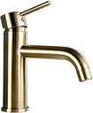 Bathroom Sink Faucet, Basin Faucets Bathroom Faucet Round Matt Basin Mixer Tap Bathroom Small Sink Faucet (Color : Polish Rose Gold)