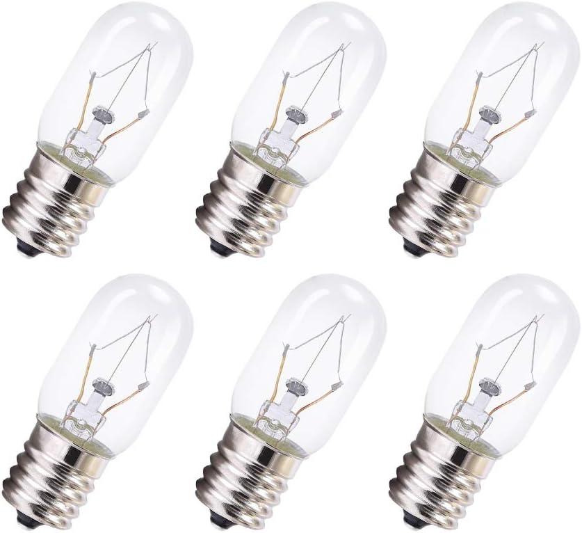 DGE 8206232A Microwave Light Bulb, T8 Microwave Exterior Light Bulb 25Watt Appliance Light Bulb Replacement Oven Part for 8206232A 1890433 8206232 AP4512653, 6Pack
