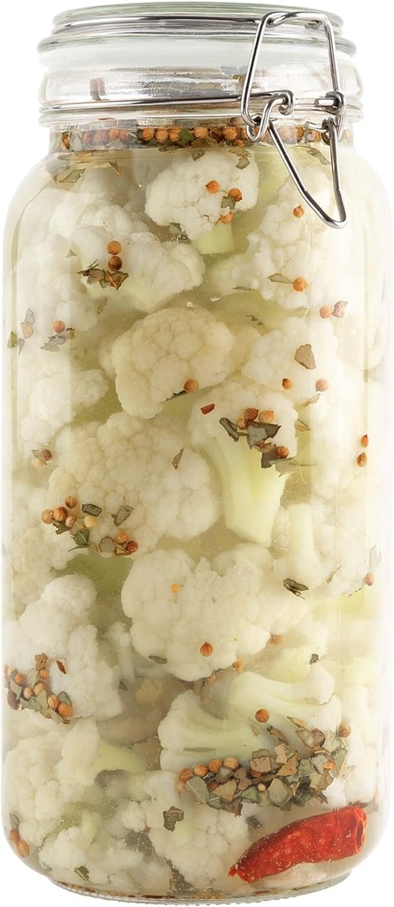 Galashield Glass Jars with Lids Food Storage Jars with Airtight Lids Leak Proof Glass Canisters Kitchen Jars [67 oz]