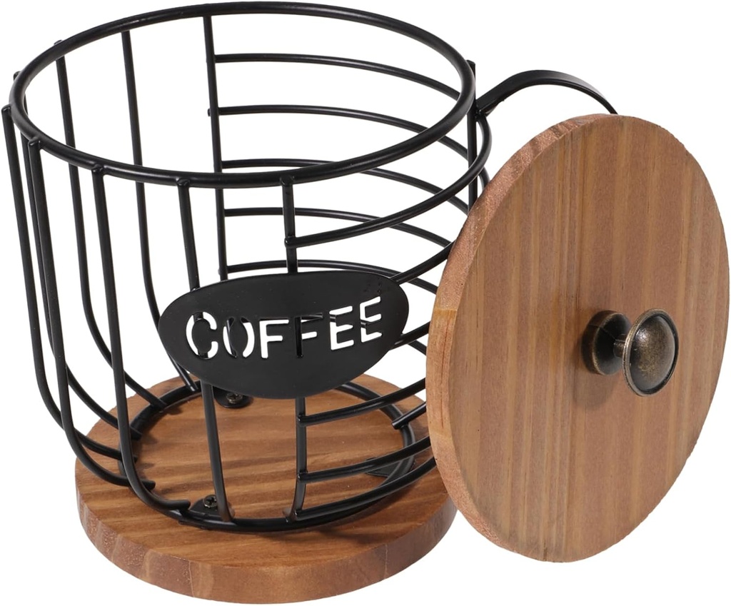 ABOOFAN Coffee Capsules Storage Basket Metal Organizer for Kitchen and Living Room Desktop Coffee Rack Unique Cup Shape Design