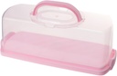 Portable Plastic Bread Box with Clear Lid Rectangular Bread Storage Container for Loaf Cakes Muffins Snacks Easy to Clean for Parties Outdoor Use