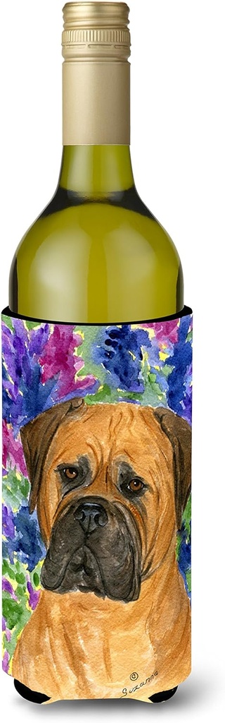 Caroline's Treasures SS8155LITERK Bullmastiff Wine Bottle Hugger Bottle Cooler Sleeve Hugger Machine Washable Collapsible Insulator Beverage Insulated Holder