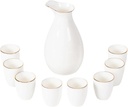 Sake Cup Jade Porcelain Wine Glass Sake Pots Sake Set Ceramic Vintage Wine Glass Set Crafts 8 Wine Glasses