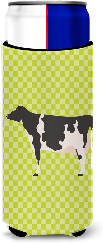Caroline's Treasures Holstein Cow Green Decorative Hugger, Slim Can, Multicolor