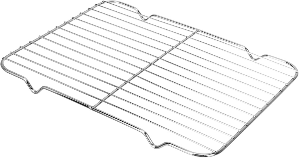 Toyvian Stainless Steel Fry Holder with Food Frying Net Heat Resistant Durable Cooking Rack for Oven and Air Fryer for Draining Oil from Fried