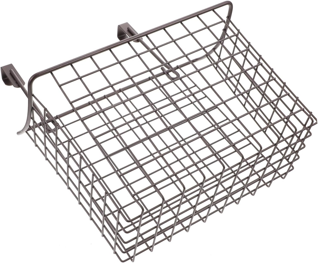 1pc Black Wire Hanging Baskets for Kitchen Storage Cabinet Door Organizer Rack Iron Wire Space-saving Pan Organizer Rack