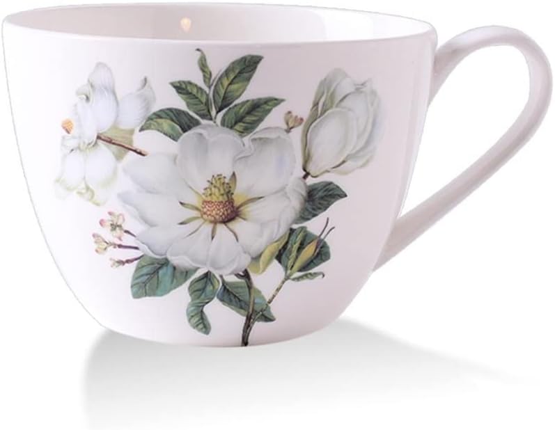 Camellia Bone China Cup Breakfast Cup Fresh Water Cup Home Ceramic Cup Vintage Porcelain Coffee Cup Kitchen Accessories