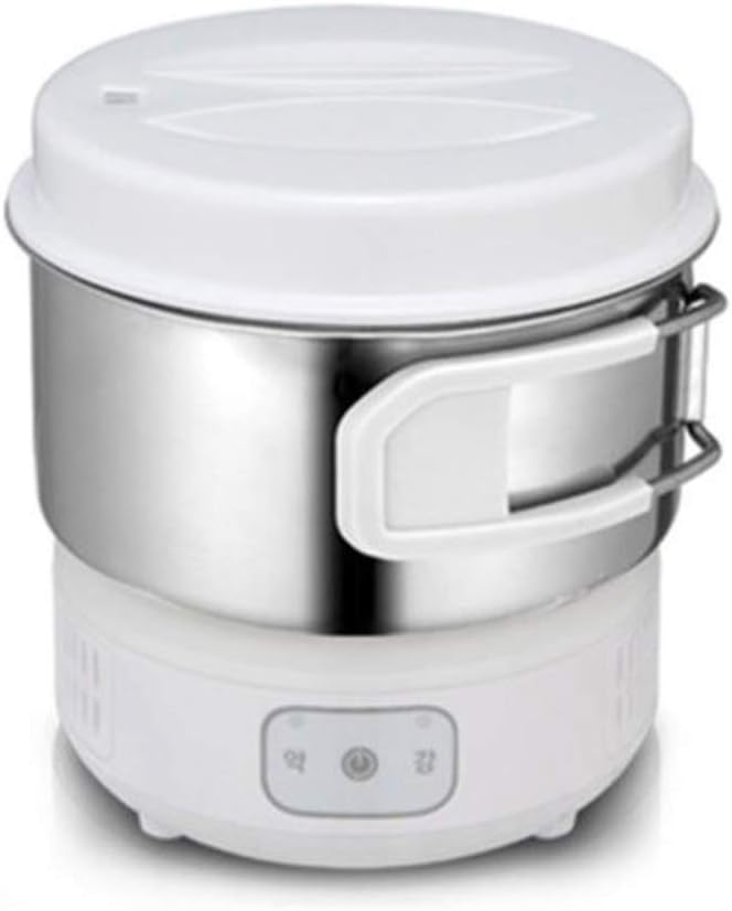 Magic Chef MER-IR600W Electric Mini Induction Multi Cooker Hot Pot Portable Outdoor Camping Stainless Steel Electric Travel Cooker 110V 220V Dual Voltage White 6" 2.64 Ib
