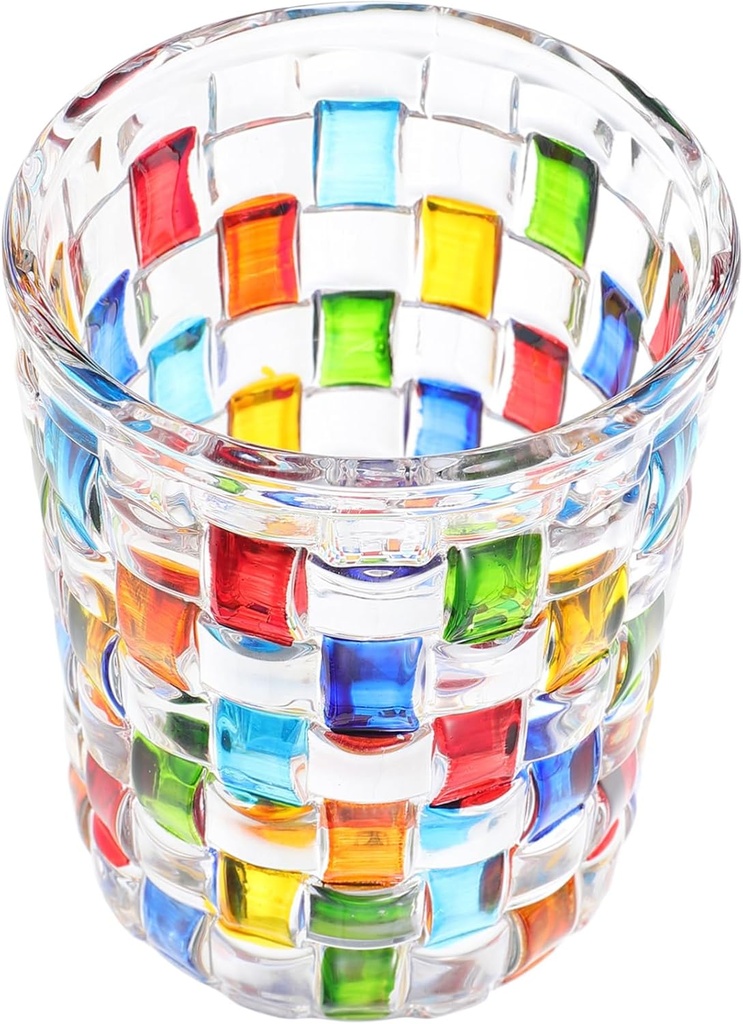 Artistic Glass Water Mug Decorative Painted Juice Cup Present for Home Decor