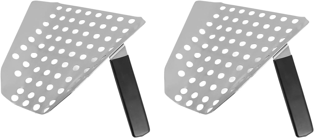 Stainless Steel Ergonomic French Fry Scoop with Holes for Popcorn 2pcs/2299