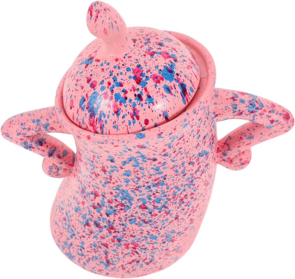 Garneck Resin Canister Attitude Multi-use Storage Jar for Kitchen Airtight Sealed Container Creative Decorative Cute Dotted Design for Beans and Home Decor