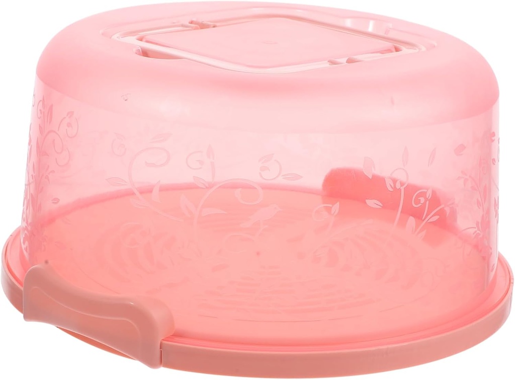 1Pc Transparent Plastic Cake Box Portable Locking Carrier for Homemade Cakes for Display and Transport for Parties and Events