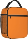 Reusable Orange Lunch Box for Adult Women Men Insulated Orange Lunch Bag for Teens Picnic Boating Beach Fishing Work