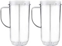 2 PCS Tall 22oz Replacement Magic Bullet Blender Cups, 22OZ Blender Cups Jar compatible with 250W Magic Bullet MB1001 Series Juicer Mixer