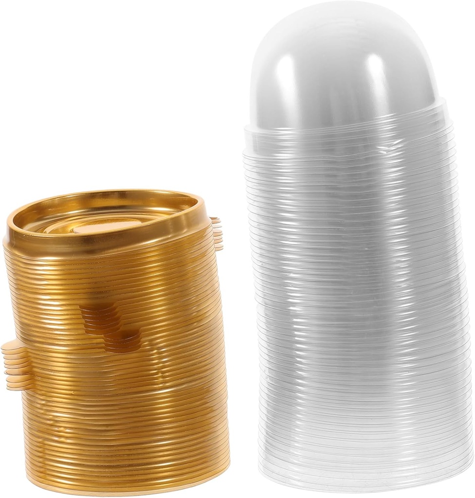 50Pcs Transparent Dessert Boxes Closure Clear Cupcake Packaging Containers for Pastries and Small Treats Thickened Round Food Storage Boxes