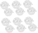 Cabilock 100pcs Clear Cupcake Containers with Dome Lid Disposable Muffin and Dessert Holders for Birthday Wedding and Party Treats Individual Packaging for Cakes Donuts and Pastries
