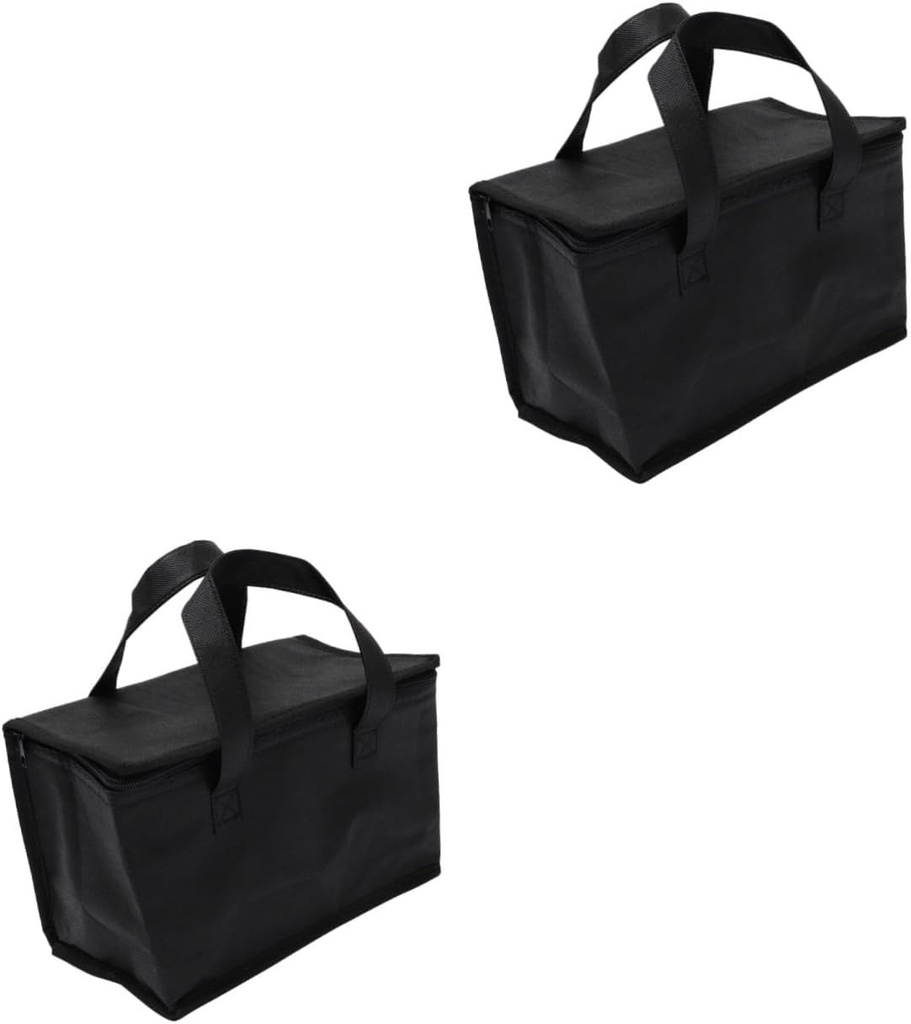 2pcs Outdoor Aluminum Thermal Bag Insulated Food Carrier for Camping Travel and Picnics Portable Cake Storage with Zipper