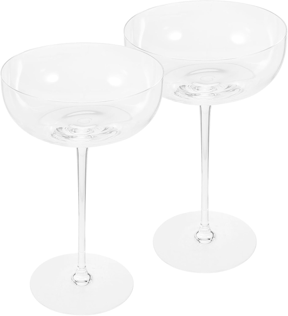2Pcs Balloon Wine Glasses Unique Long Stem Goblets for Cocktails and Red Wine Elegant Party Glassware for Women Drinkware