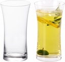 KAMMAK Drinking Glasses Set of 2, 11.8oz Crystal Water Glasses, Everyday Tall Glass Cups, Highball Glass for Cocktail, Juice, Mojito, Iced Tea, Kitchen and Bar Glassware Gifts, Collins Glasses