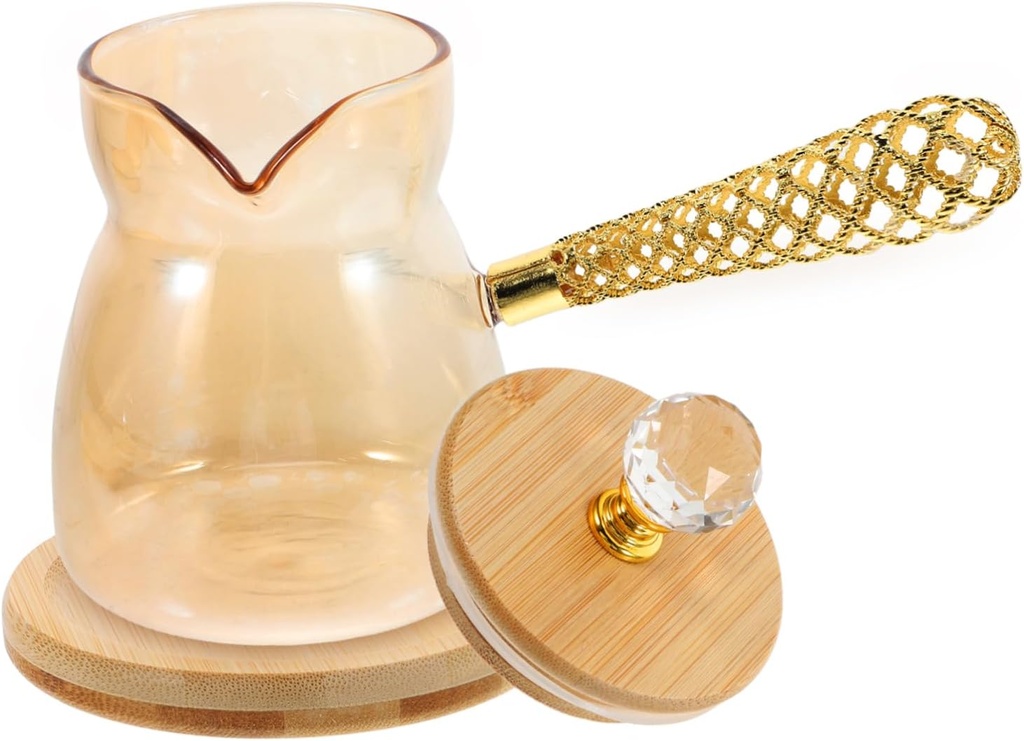 Glass Carafe Coffee Pot Side Handle Retro Design Heat Retaining for Turkish Tea Household Commercial Use