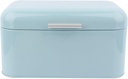 Bread Box, Jar Breadbox Container with Retro Color Bread Bin Bread Boxes for Loaves, Bagels, Bread Bin Storage Tin or Kitchen Counter or Shelf, 12 X 7.1 X 6.3in (Blue)