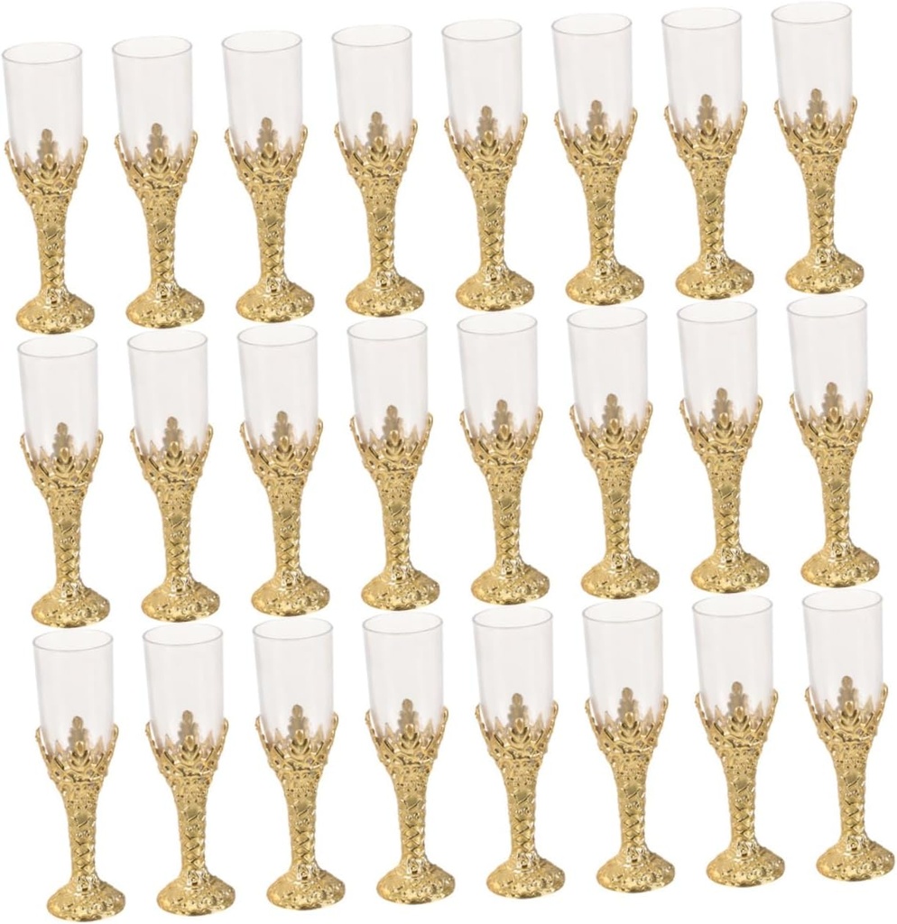 PRETYZOOM 24pcs Goblet Shaped Candy Boxes Design Plastic Storage Organizers for Parties and Festivals for Candy Packaging and Decoration
