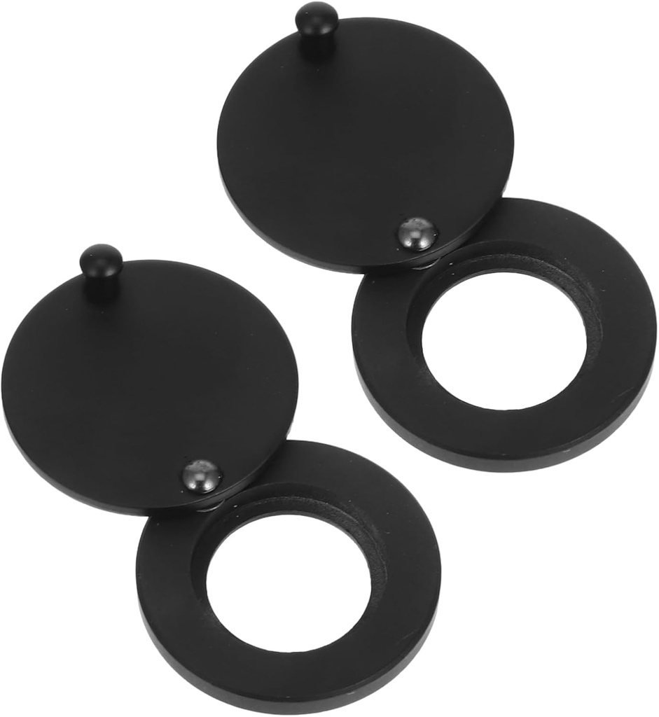jojofuny 2Pcs Copper Door Viewer Privacy Cover 16MM Diameter Security Peephole Protector for Doors Black Finish Durable and Stylish Design