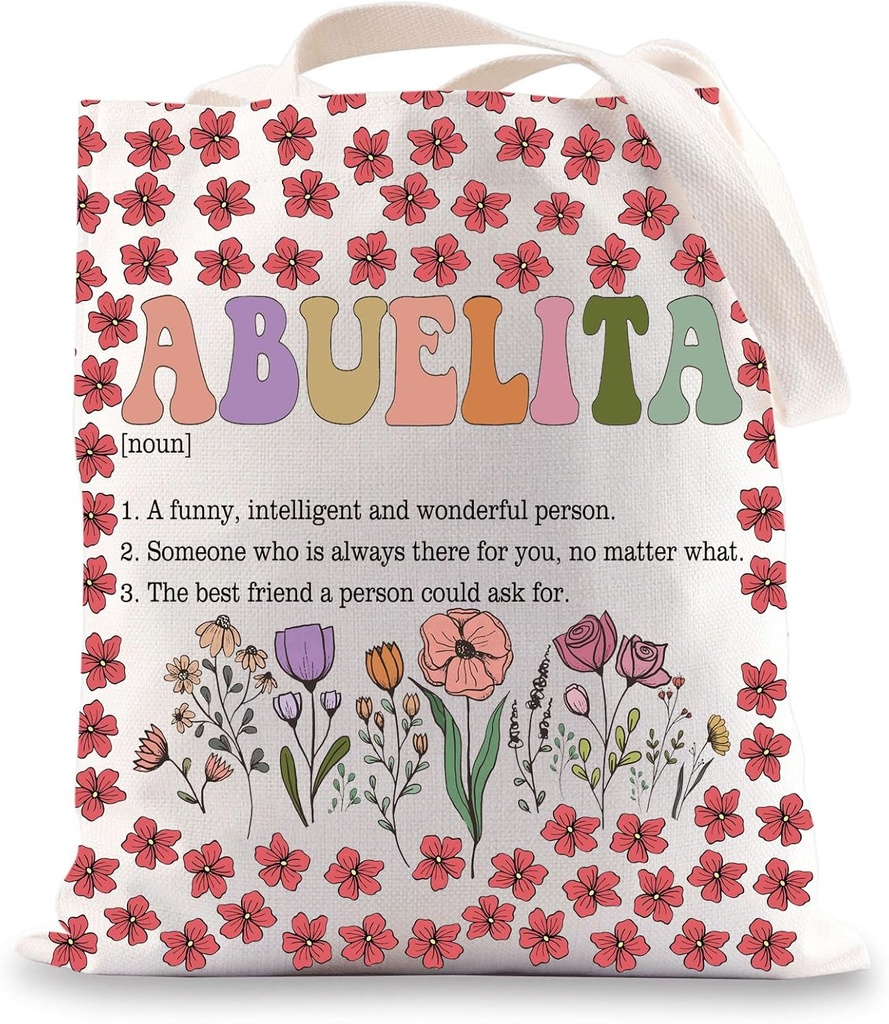JNIAP Abuelita Tote Bag Abuelita Gifts Abuelita Shopping Bag Abuelita Travel Bag Abuelita Shoulder Bag Abuelita Grocery Bag
