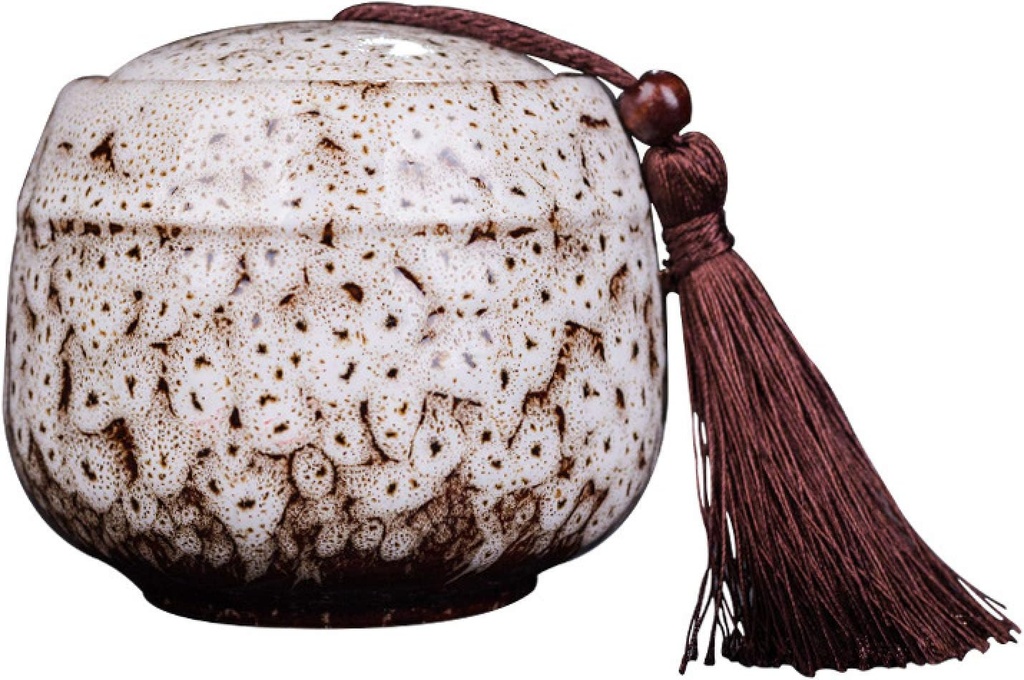 ZKHD Food Storage Canister Round Ceramic Cookie Jars Modern Chic Ceramic Kitchen Canister Perfect for Tea, Coffee, Spices or Snacks