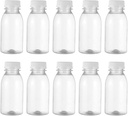 Kisangel 10pcs Milk Bottle Transparent Milk Container Water Jars with Lids Bottles with Caps Glass Terrarium with Lid Plastic Water Carton Screw Old Fashioned Child Glass Jar Pet Plastic