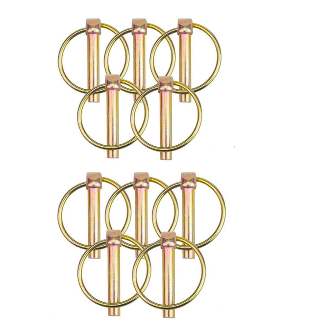 10 Pcs 3/16” Linch Pin, Lynch Pin Disconnect Snap Pin for Farm Tractors Trailers Trucks Mowers Boat Kayak Canoe Trolley Horsebox Pin Clips (10 Pieces)