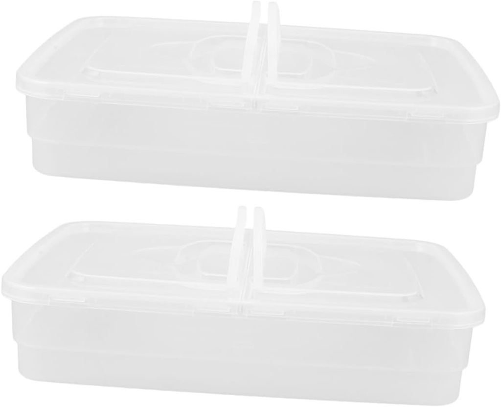2pcs Stackable Pizza Dough Rising Box Lid Fermentation Storage Container for Bread Pizza Dough