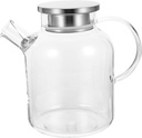 Glass Water Pitcher Lid Capacity for Iced Tea Juice and Cold Beverages Parties Easy to Clean and Store