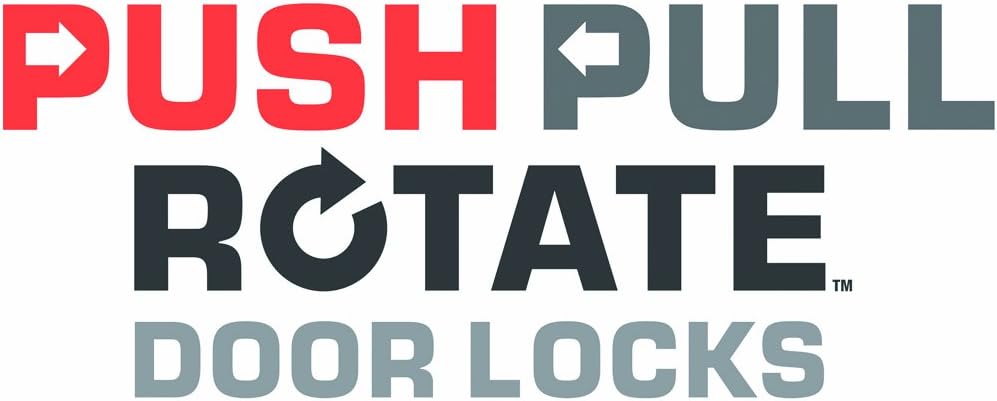 Brinks Push Pull Rotate Door Locks Alwood Passage Hall/Closet Lever and Deadbolt Combo Pack, Polished Brass, 23092-105