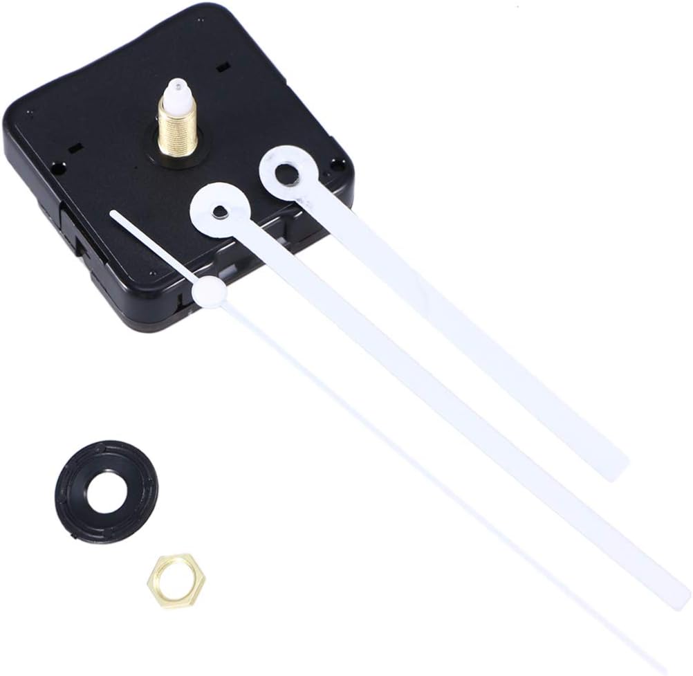 Healifty DIY Clock Movement Kit Silent Clock Repair Sweep Quartz Hands White Replacement Clock Hands No Frame Wall Clock Material