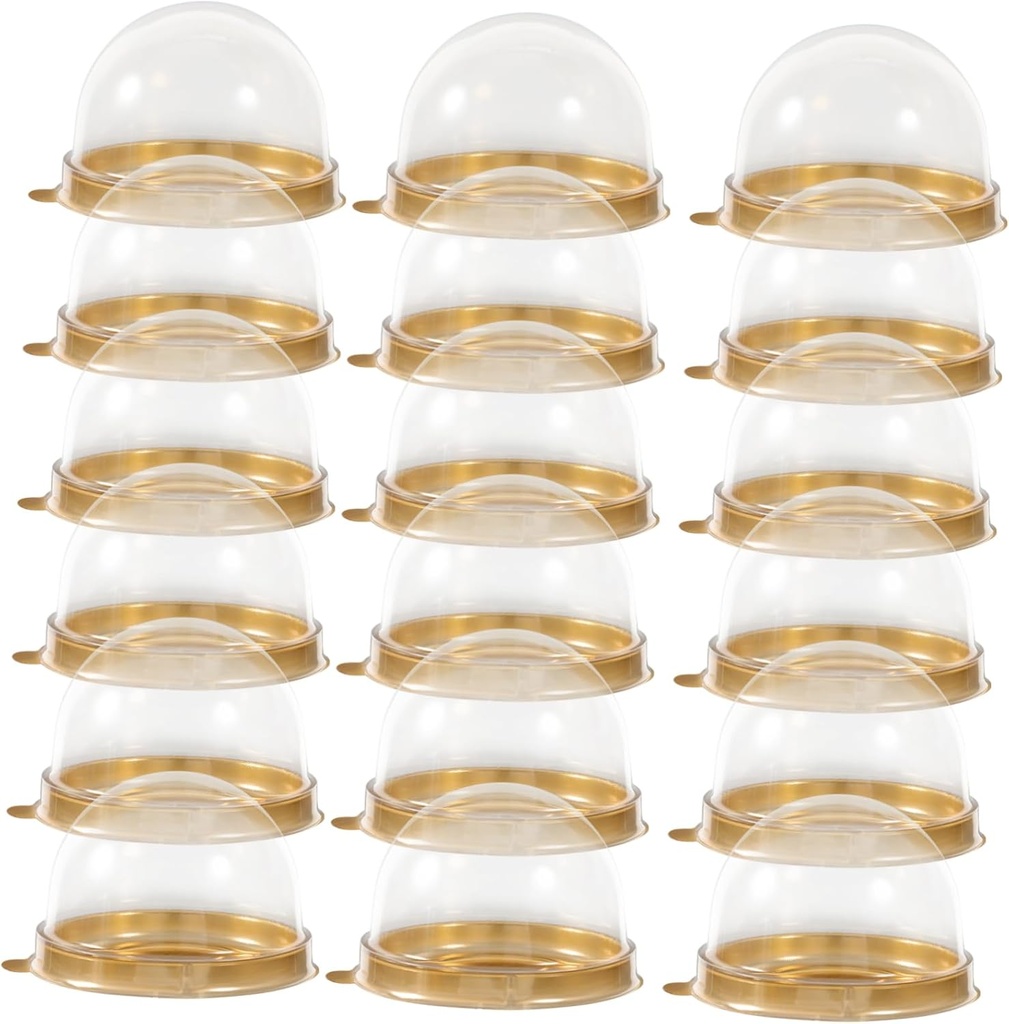 50Pcs Transparent Dessert Boxes for Baking Household Bakery Use Delicate Food Containers with Tight Seal for Cupcakes Egg Yolk Puff Pastries and Small Cakes