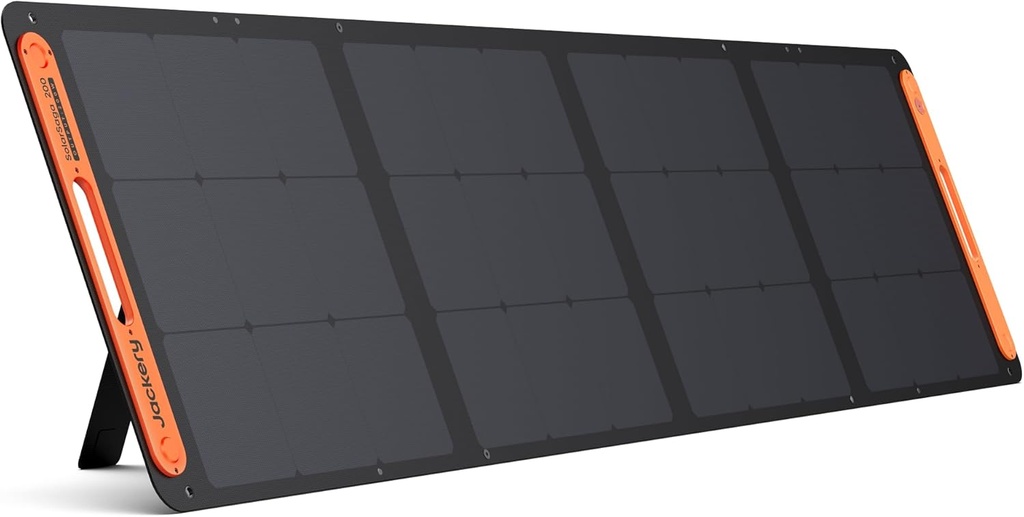 Jackery SolarSaga 200W Portable Solar Panel,IP68 Foldable Bifacial Solar Panels,Compatible with Jackery Explorer Power Station and Solar Generator,for Rooftops Outdoor Camping Off-Grid and RVs