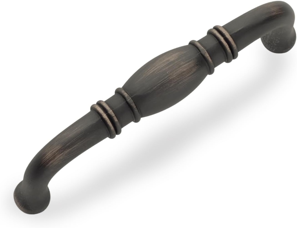 10-Pack 3.35 Inch Cabinet Pulls Oil Rubbed Bronze Kitchen & Bathroom Hardware with 3-Inch Hole Centers, Durable Brushed Drawer Pulls for Cabinets,Cupboards, and Dressers