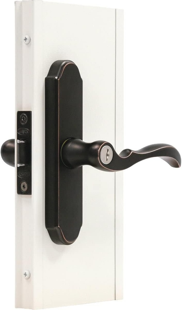 Larson Certified Storm Door M2 Mortise Aged Bronze Handle Set, Storm Door Handle Replacement with Keyed Deadbolt
