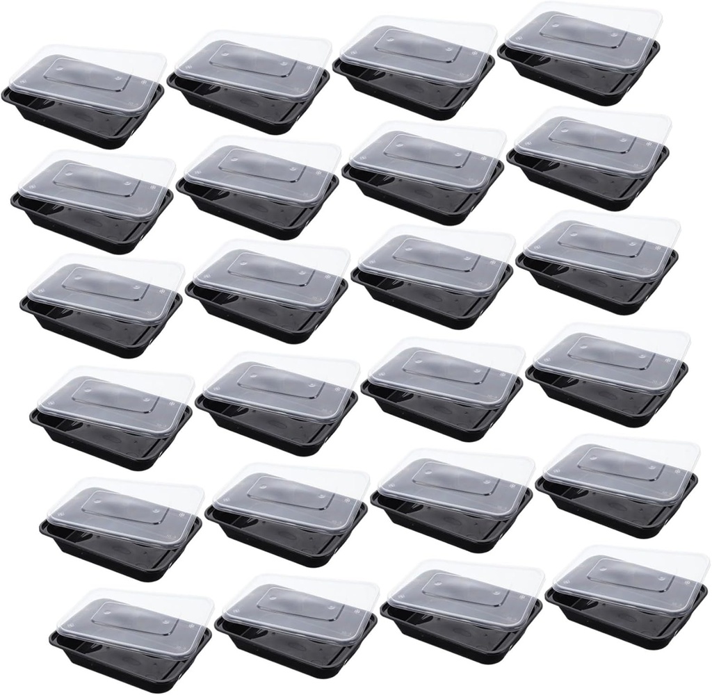 50pcs Food Prep Containers Lids Rectangular Lunch Boxes Bpa Lidded Food Packaging Boxes Take Out Containers Multi-function Convenient for Schools Offices