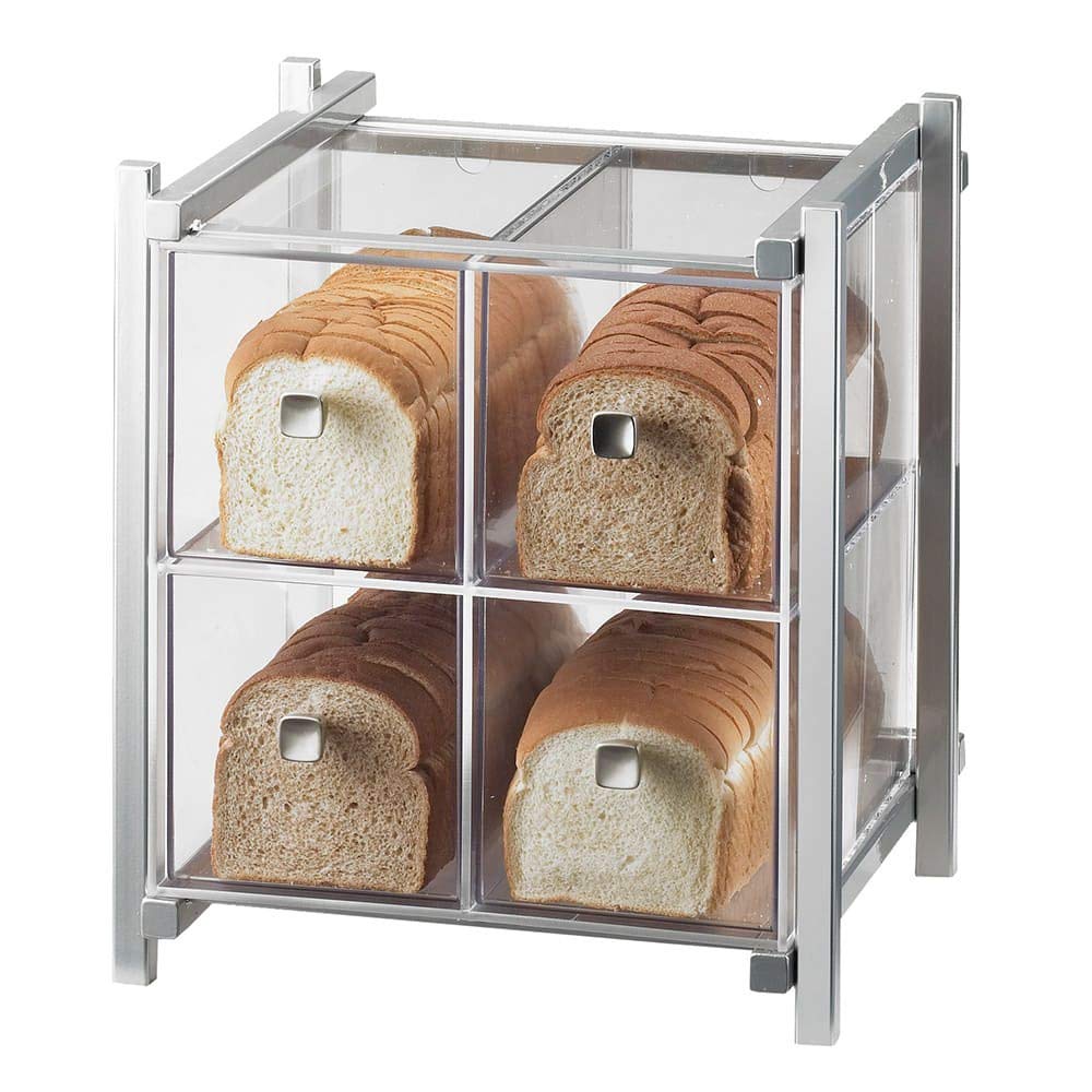Cal-Mil 1146-74 One by One 4 Drawer Bread Case, 15.75" Height, 14" Width, 14.75" Length, Silver