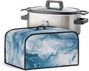 Talayituse Marble Print Slow Cooker Cover for Crock-Pot 6-8 Quart, Stain Resistant Slow Cooker Dust Cover Appliance Cover with Top Handle and Accessories Pocket, Keep Kitchen Clean