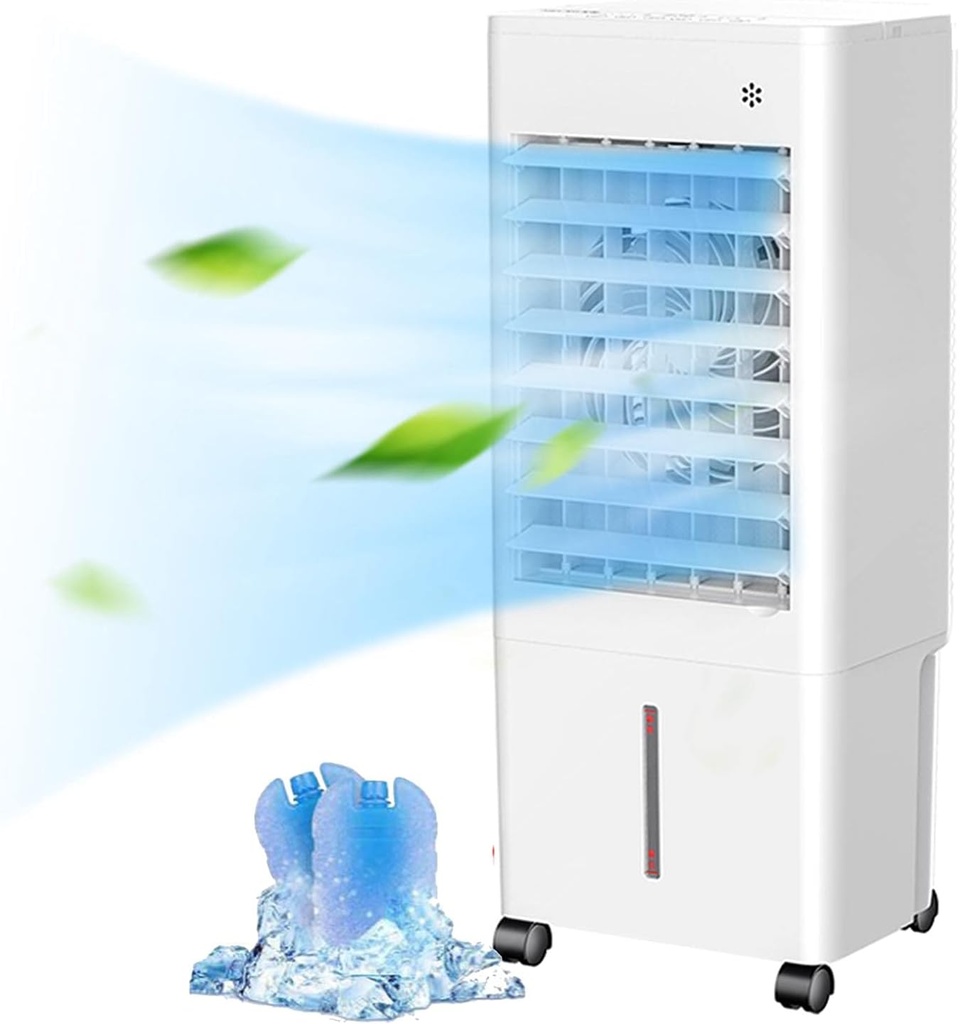 Evaporative Air Cooler Air Conditioner Fan Room Cooler with 2 Ice Trays,Evaporative Coolers for Home Office,Cooler Fan with Universal Wheel,6.5L Water Tank-Machine A